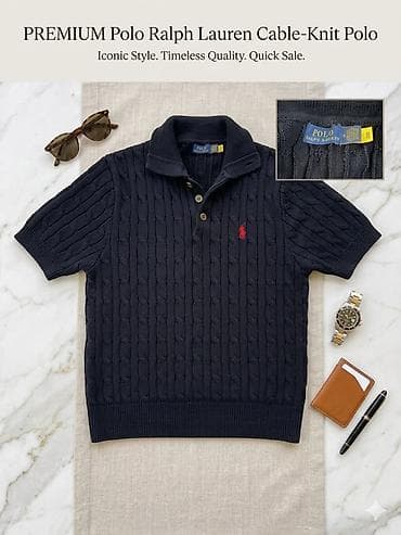 Личные вещи: Мужское поло, Ralph Lauren, M, цвет - Синий — 1