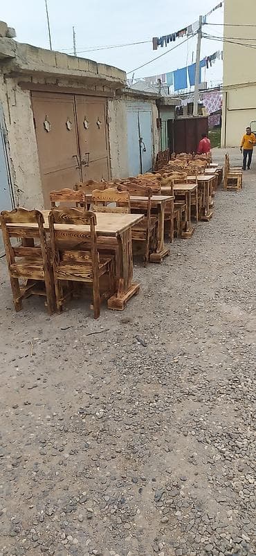 samdan: Yeni, Dördbucaq masa, 4 stul, Açılmayan, Stullar ilə, Taxta — 7