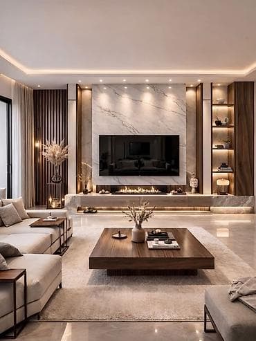 Müasir interyer dizayn xidməti - Üslub: modern, minimal və isti