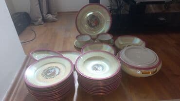 ps3 servis: Çay dəsti, rəng - Bej, Farfor, Madonna, Almaniya — 2