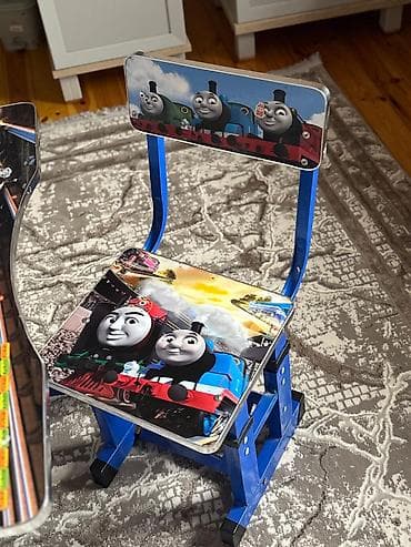 ucuz tort. sifarisi instagram: Uşaq üçün yazı‑çizgi dəsti – masa və stul komplekti - Mövzu: Thomas — 2