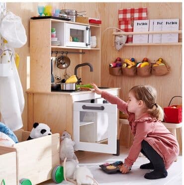 ikea baku: Uşaq oyun mətbəxi dəsti - Realistik dizayn: soba, şkaf, üst rəf və — 1