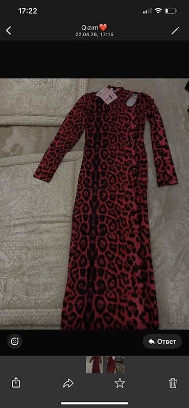 qirmizi donlar instaqram: Qadın geyimi – uzun qollu, bədənə oturan maxi don. Parlaq — 1