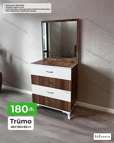 termo ucuz: Trümo – 40×180×80 sm - Material: 18 mm laminat - Rəng seçimi — 1