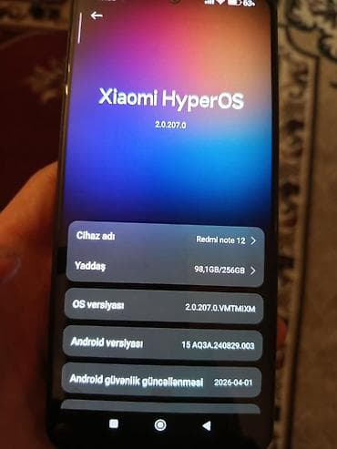 redmi s10: Redmi Note 12, 256 GB, rəng - Boz — 2