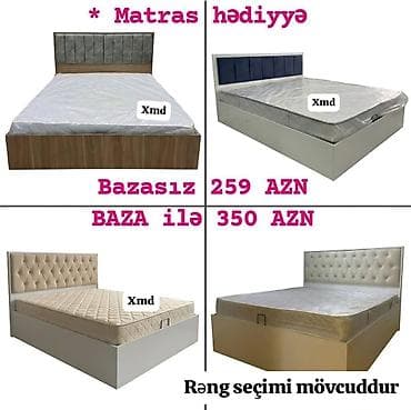 Yataq dəsti – müxtəlif dizayn və rəng seçimləri mövcuddur. Yumşaq