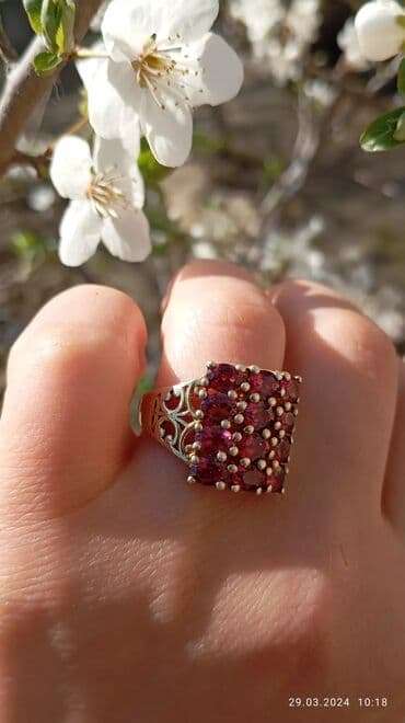 qızıl üzük qiyməti: Üzük, Gümüş, Qranat — 3