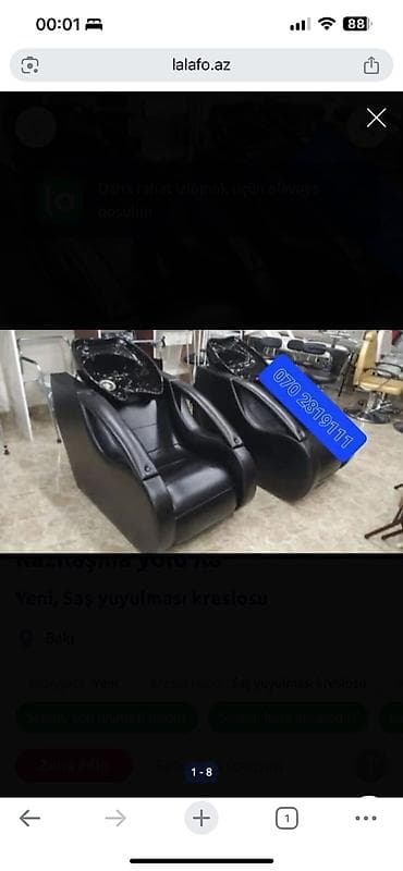 sutular: Salondaxili saç yuma kresi – rahatlıq və funksionallıq bir arada. - — 1
