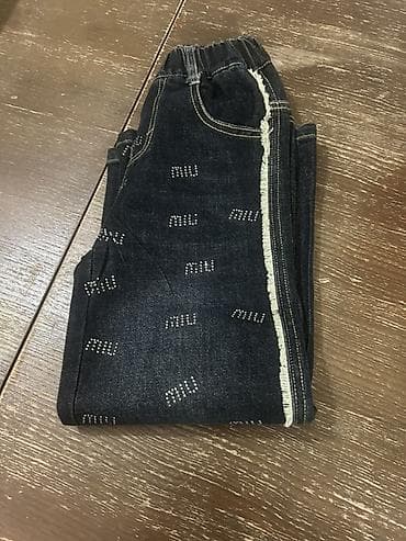 Джинсы и брюки: Uşaq üçün tünd mavi cins şalvar - Material: klassik denim (cins) — 2