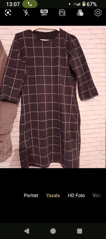 утягивающее белье для полных женщин: Tünd boz rəngdə, damalı naxışlı qadın donu. Dəyirmi yaxalıq və üçdəbir — 1