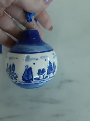 kure coreyi: Сувенир елочная игрушка. Привозная с Голландии. Фарфор. Ручная работа — 2