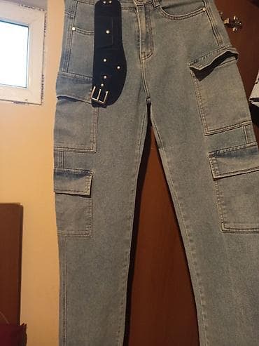 Kişi üçün cargo stilində cins şalvar. Açıq mavi/solğun denim lalafo.az -da Kişi üçün cargo stilində cins şalvar. Açıq mavi/solğun denim