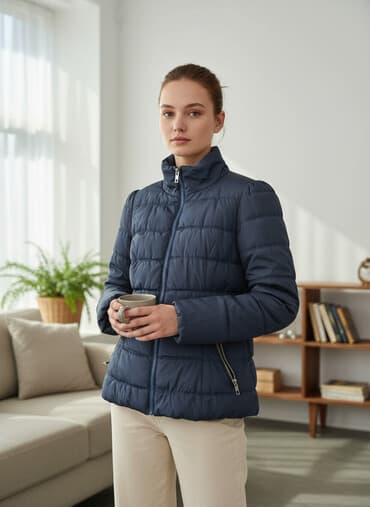 jaketler qadin ucun: Puxovik kurtka, L — 1