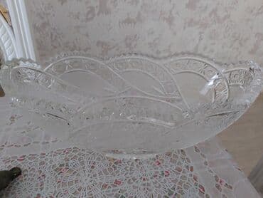 meyve qabı: Xrustal vaza. 50 ilin boyuk meyve qabidir. retro kafe ve restoranlar — 2