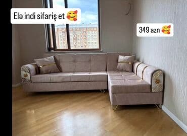 kunc divan ucun ortukler: Künc divan, Yeni, Açılan, Bazalı, Parça, Pulsuz çatdırılma — 1