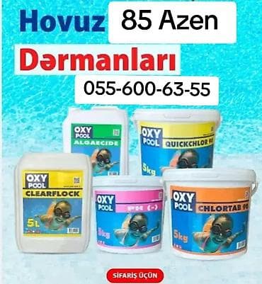 Məhsul: Hovuz avadanlıqları və 5 li dərman dəsti 85 Azen Pilləkən 220