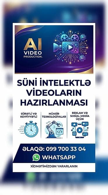 led reklam: Süni intellektlə video hazırlanması xidməti Mahnı yazılır — 1