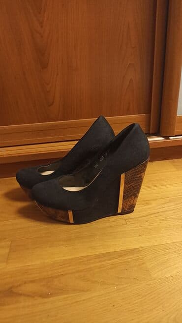 şnurlu qadın mokasinləri: Tuflilər, Ölçü: 38, rəng - Qara, Yeni — 6