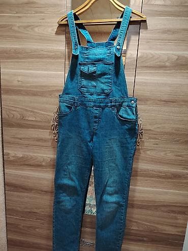 Cins kombinezon - Model: klassik bib-overall (süpürgəçi tipli), düz