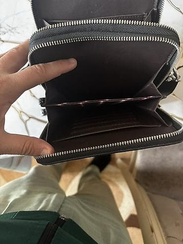 hard disk pc: Krokodil naxışlı çiyin çantası - Rəng: Qara - Material: Teksturalı — 5