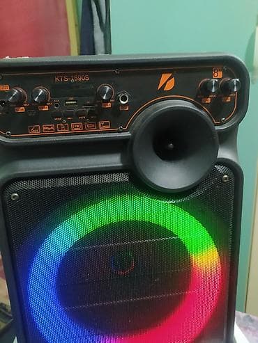 serdar ortac mp3: KTS-1590S daşına bilən akustik sistem - 8" dinamik və parlaq LED RGB — 1