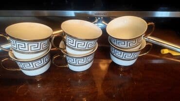 diox çay: Çay dəsti, rəng - Qızılı, 6 nəfərlik — 1