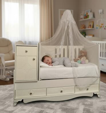 Oğlan və qız üçün, Dördbucaq, Beşik, Dəstsiz, Matrassız, Yellənmə mexanizmsiz — 1