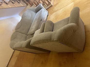 qoltuq ağacı: Künc divan, 2 kreslo, Bazalı, Açılan — 2