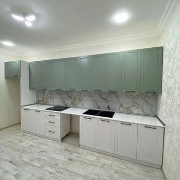 rengli metbex mebelleri: Sifarişlə mətbəx dəsti, Özü çəkən petlələr, MDF, Kredit yoxdur, Pulsuz çatdırılma — 2