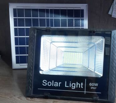 lovhə: Günəş enerjili LED proyektor lampalar Məhsulun xüsusiyyətləri: - Güc — 6