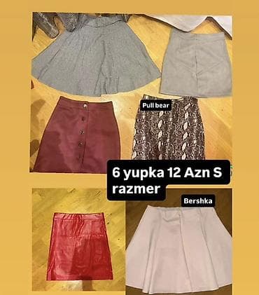 deri mont: Mini Ətək, PULL&BEAR, Dəri, S — 1