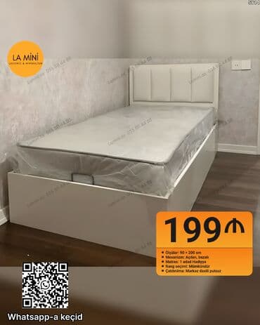 Табуретки на заказ: - Yataq dəsti – açılan, bazalı model - Ölçü: 90 × 200 sm - Mexanizm — 1