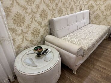 кровать бу: Künc divan, İşlənmiş, Açılan, Bazalı, Vеlur parça, Çatdırılma yoxdur — 3