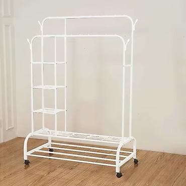 İki səviyyəli mobil paltar asılqanı və çoxfunksiyalı rəf sistemi - — 6