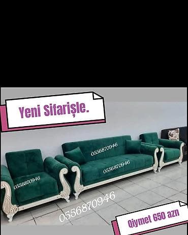Yeni sifarişlə hazırlanacaq yumşaq mebel dəstləri və divanlar