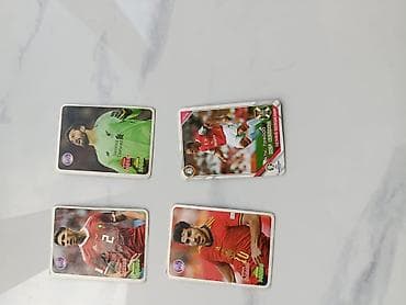 Futbol kolleksiya kartları dəsti - 4 ədəd kart: qapıçı (yaşıl — 1
