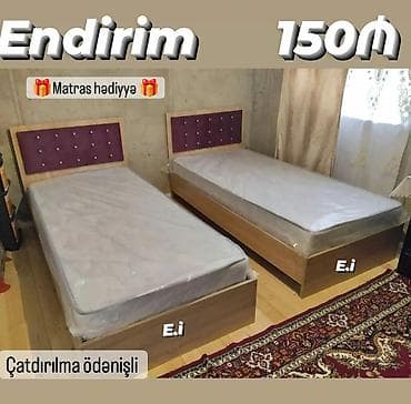 150 kub: Yeni, Təknəfərlik çarpayı, Bazasız, Matras ilə, Siyirməsiz — 7
