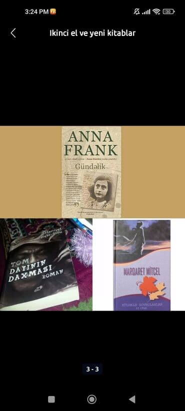 продажа книг бу: Yeni və ikinci əl kitablar. Her birinin ferqli qiymetleri var yazıb — 2