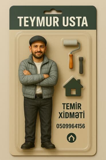 temir tikinti sirketi kreditle: Malyar ustası, Aboy, lepka, paduqa, şpakloyvka, alçipan, ağdağsuvağı — 20