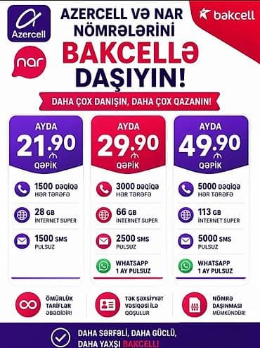 bakcell internet paketleri 20 azn: Bakcell-ə nömrə daşıma üçün super paketlər Ayda 21.90 qəpik: - 1500 — 1