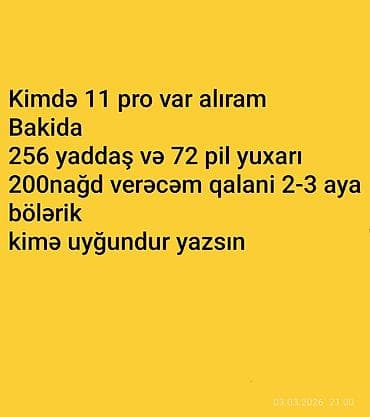 IPhone 11 Pro, 256 GB, Hissə-hissə ödəniş