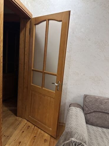 metbex canaqlari: Taxta iç qapı – şüşəli model - Material: təbii ağac (klassik açıq — 1