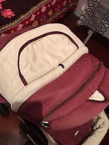 Uşaq arabası – Baby Lux, 2-ü 1-də komplekt - Rəng: bordo/krem -