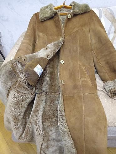Qadınlar üçün təbii qoyun dərisindən uzun kürk-plaş 42 44 razmer - — 2