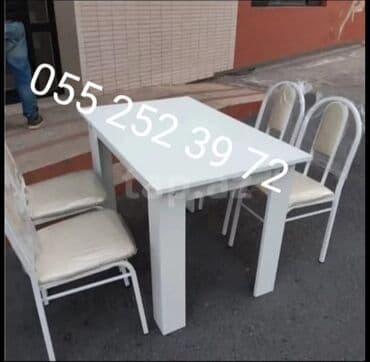 metbex mebileri: Mətbəx üçün, Yeni, Açılmayan, Dördbucaq masa, 2 stul — 7