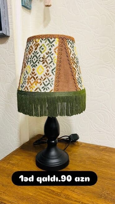yataq ortukleri: Masaüstü dekorativ lampalar – müxtəlif modellər və materiallar - — 3