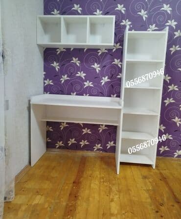 tek taxtlar: Oğlan və qız üçün, Yeni, Siyirməli, Yazı masası, Stulsuz — 2