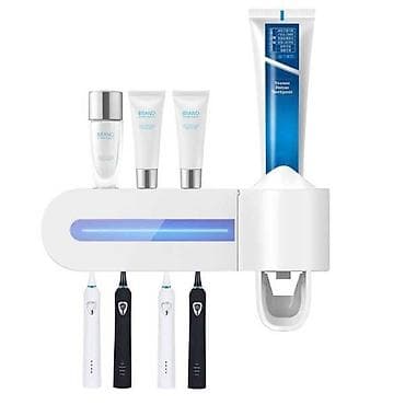 Diş pastası Dispenser ilə diş fırçası ucin sterilizator . istifadesi