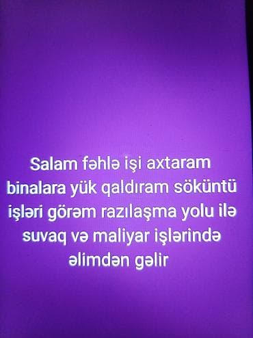 Marketinq, Reklam və PR: Fəhlə xidmətləri - Binalara yükqaldırma - Söküntü işləri - Razılaşma — 1