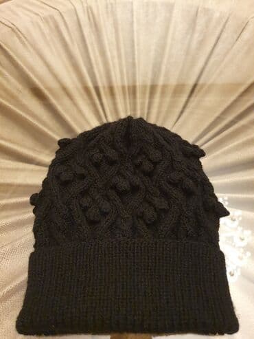 qadınlar üçün qulaqlı papaqlar: Qara toxunma papaq - Rəng: tam qara - Model: klassik beanie tipli — 7